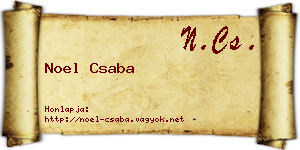 Noel Csaba névjegykártya